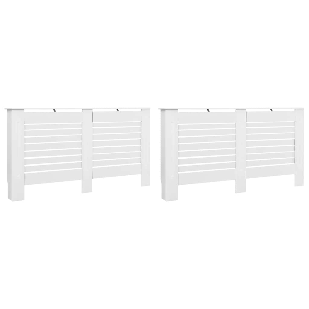 Radiaatorikatted 2 tk, valged, 152 x 19 x 81,5 cm, MDF