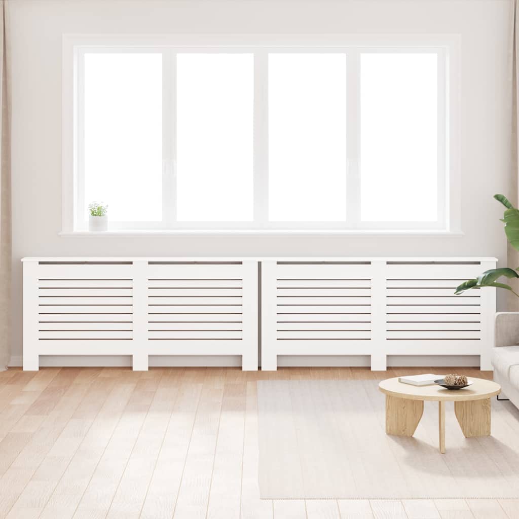Radiaatorikatted 2 tk, valged, 172 x 19 x 81,5 cm, MDF