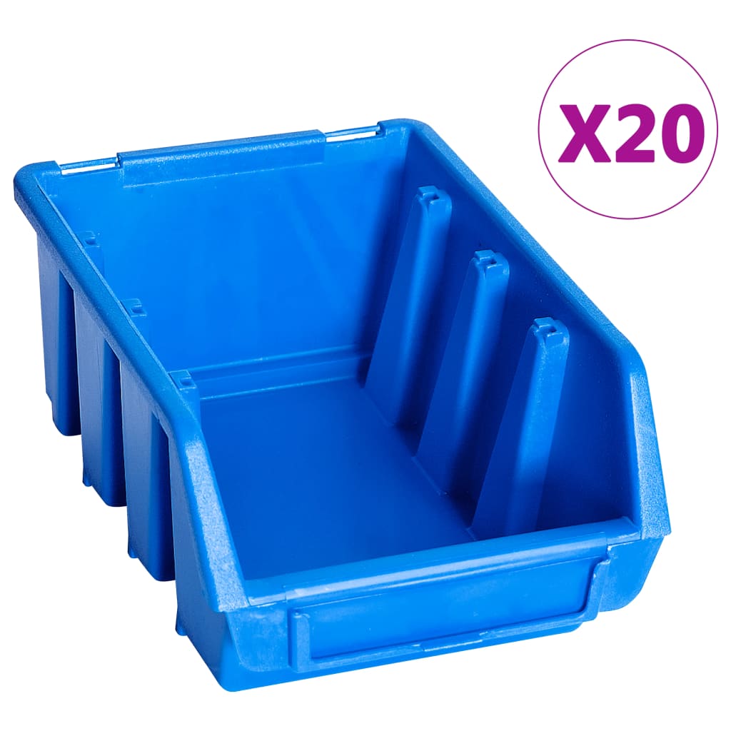 Virnastatavad hoiukarbid 20 tk, sinine, plast