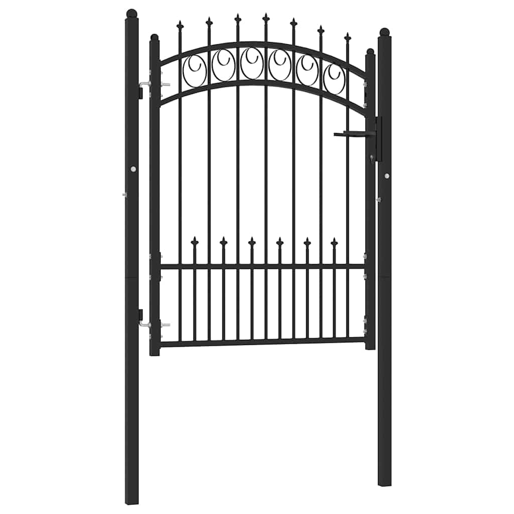 Aiavärav EMMEN vaiadega, teras, 104 x 109,5 cm, must