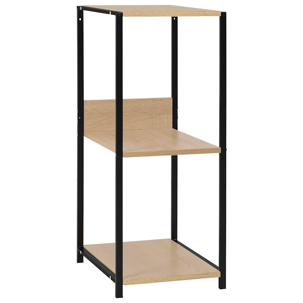 Väike raamaturiiul must, tamm 33,5x39,6x79,7 cm, tehispuit
