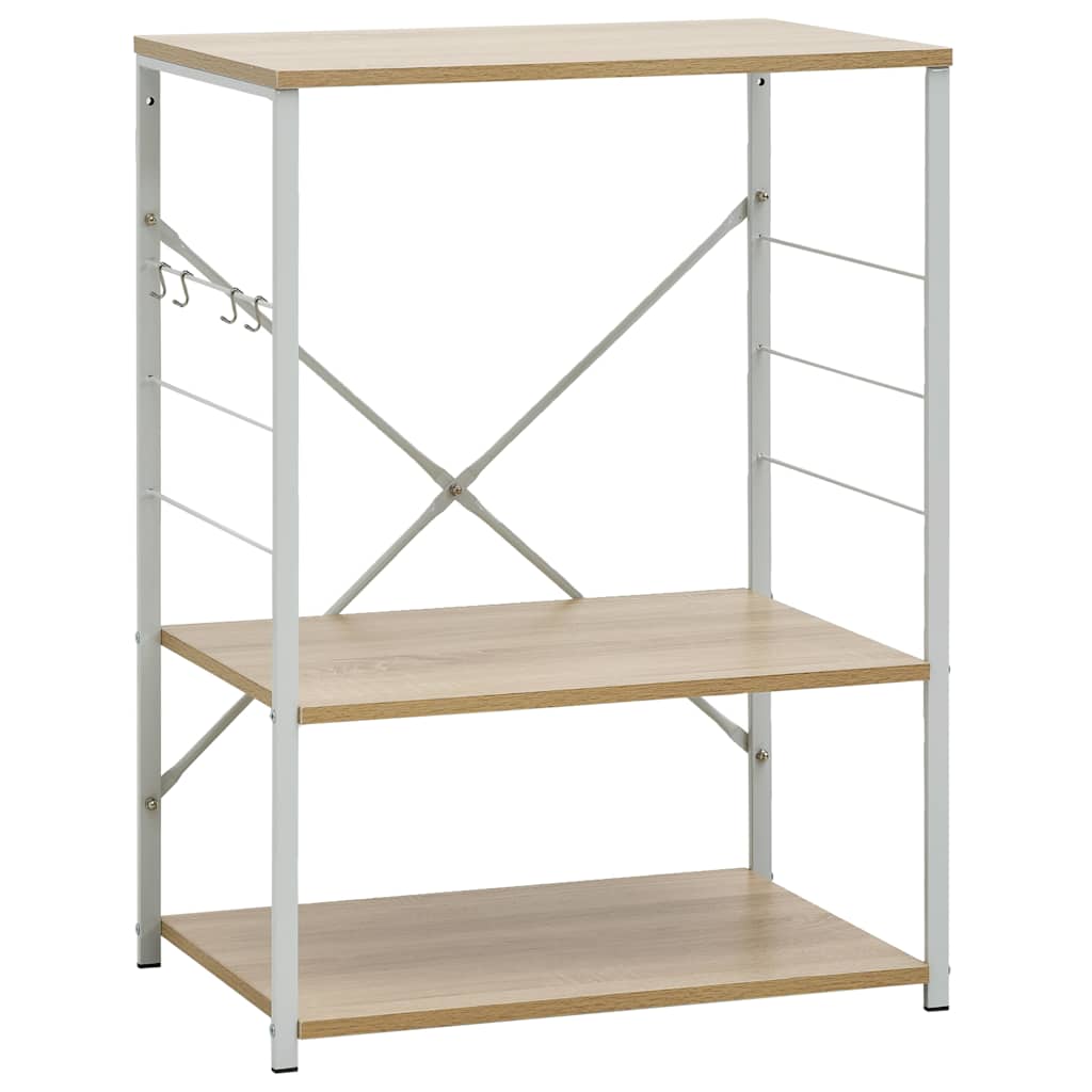 Mikrolaineahju kapp valge, tamm 60x39,6x79,5 cm tehispuit