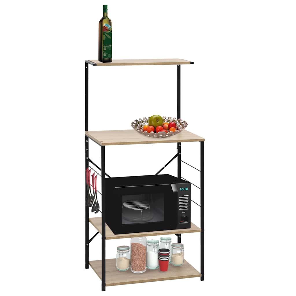 Mikrolaineahju kapp, must, tamm 60x39,6x123 cm, tehispuit
