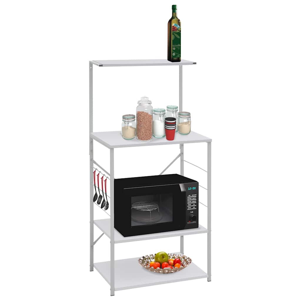 Mikrolaineahju kapp, valge 60x39,6x123 cm, tehispuit