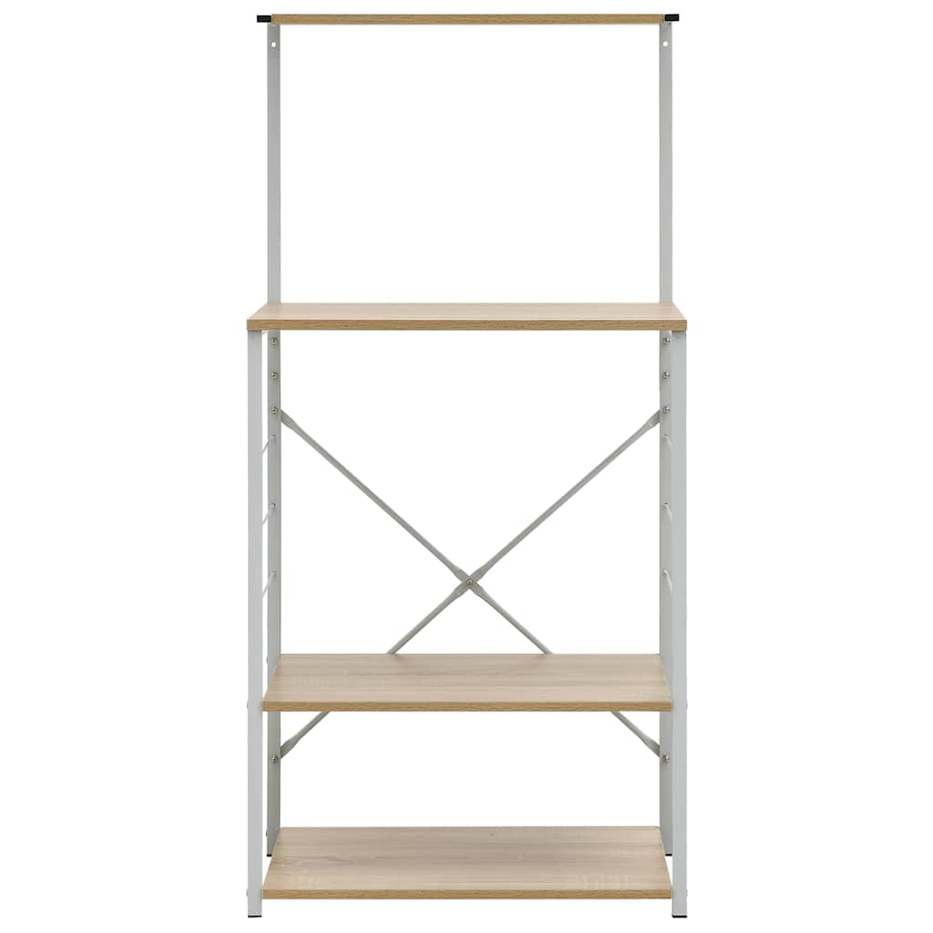 Mikrolaineahju kapp valge, tamm 60x39,6x123 cm tehispuit
