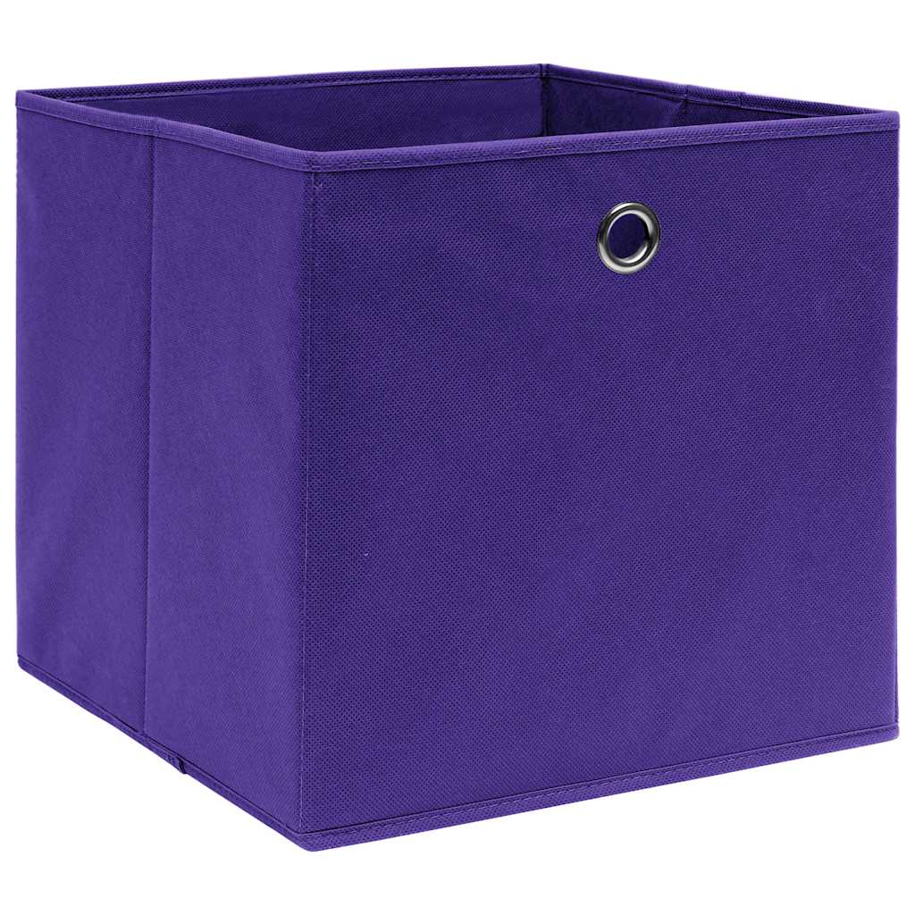 Hoiukastid 10 tk, lilla, 32 x 32 x 32 cm, kangas