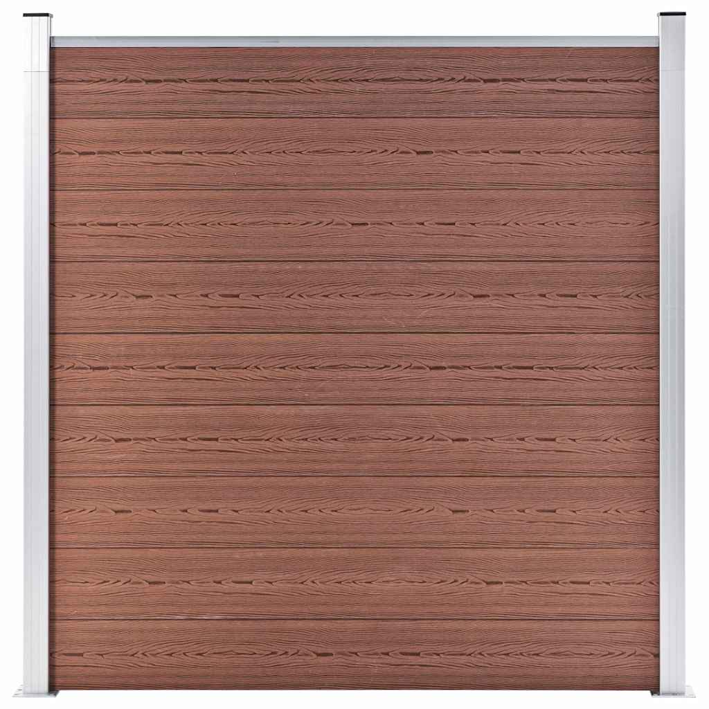 WPC-aiakomplekt, 3 ruutu + 1 kaldus, 619 x 186 cm pruun