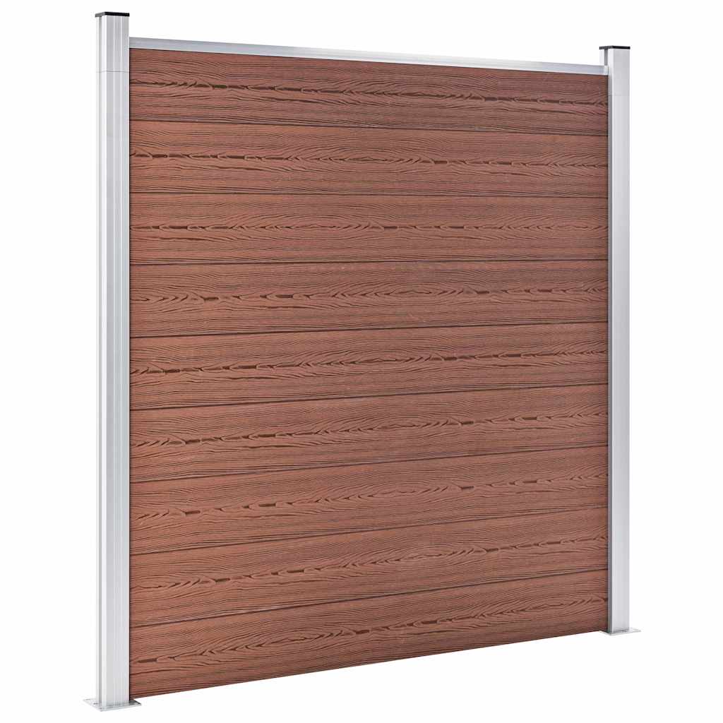 WPC-aiakomplekt, 3 ruutu + 1 kaldus, 619 x 186 cm pruun