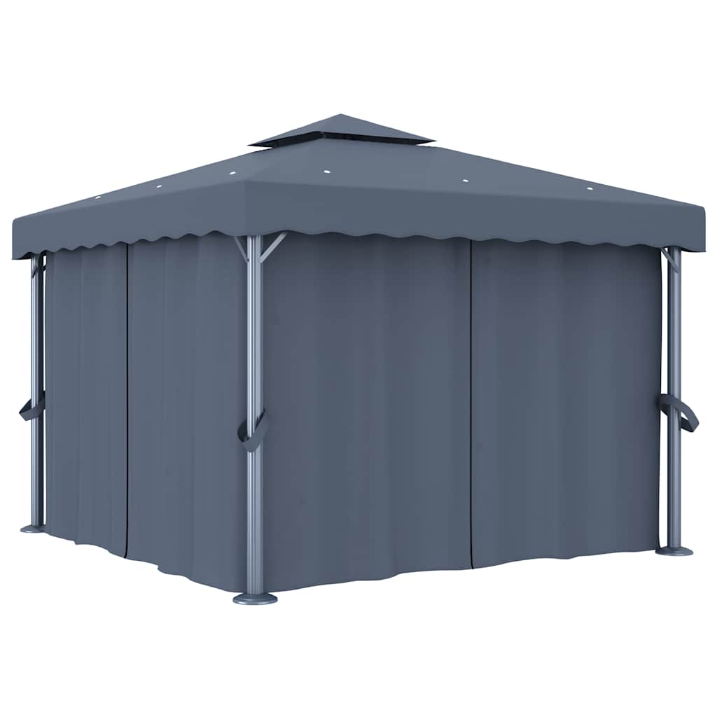 Varjualune kardinaga 3 x 3 m, antratsiithall, alumiinium