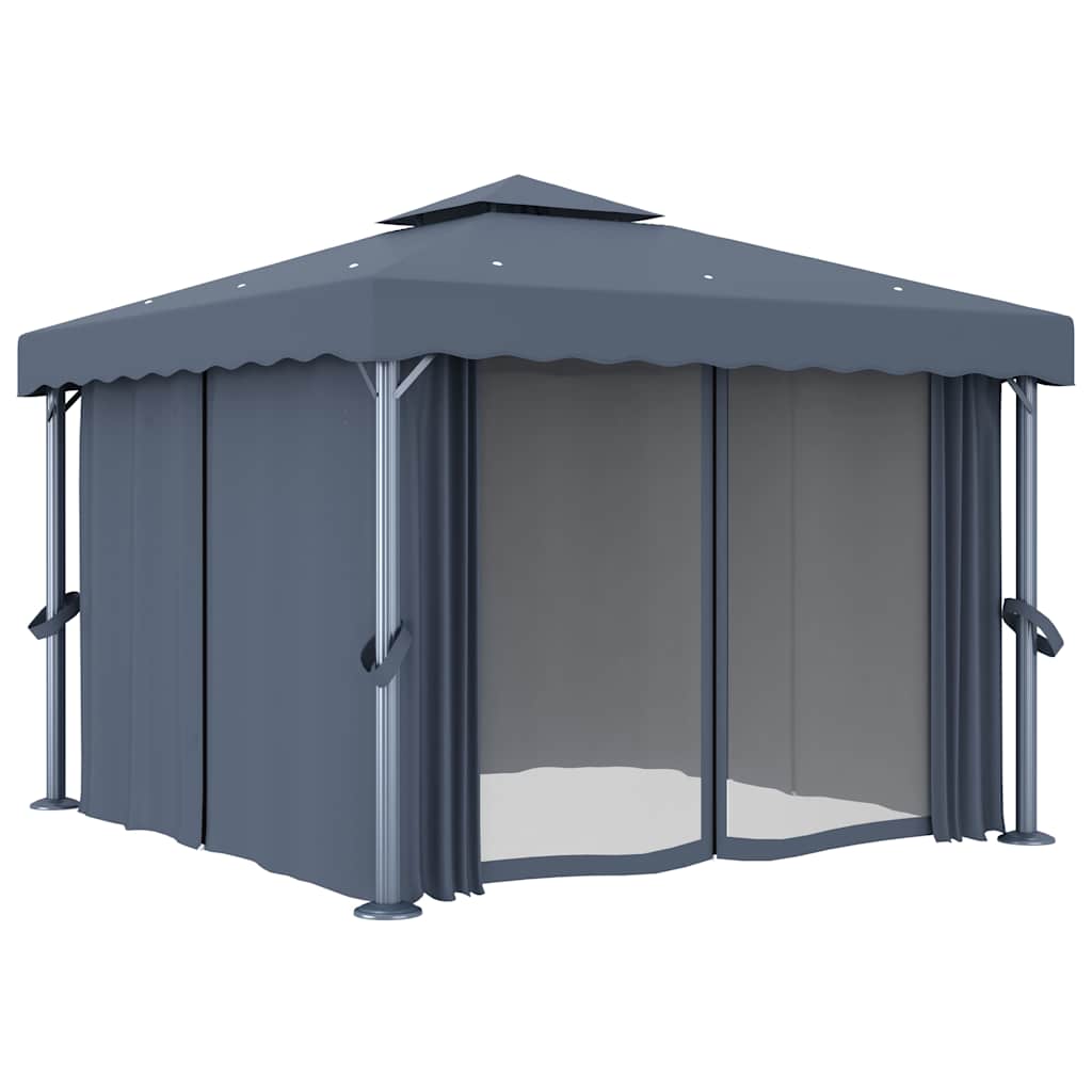 Varjualune kardinaga 3 x 3 m, antratsiithall, alumiinium