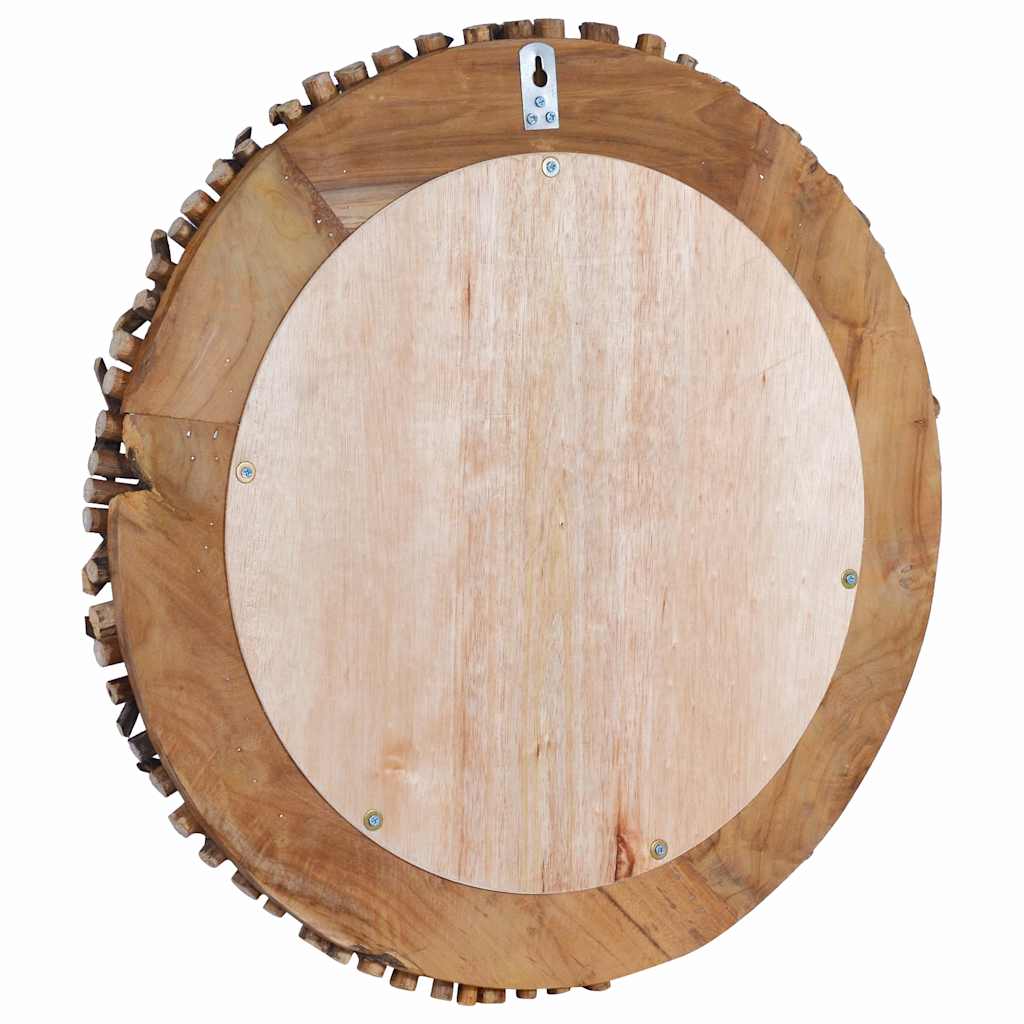 Seinapeegel, 60 cm, tiikpuu, ümmargune