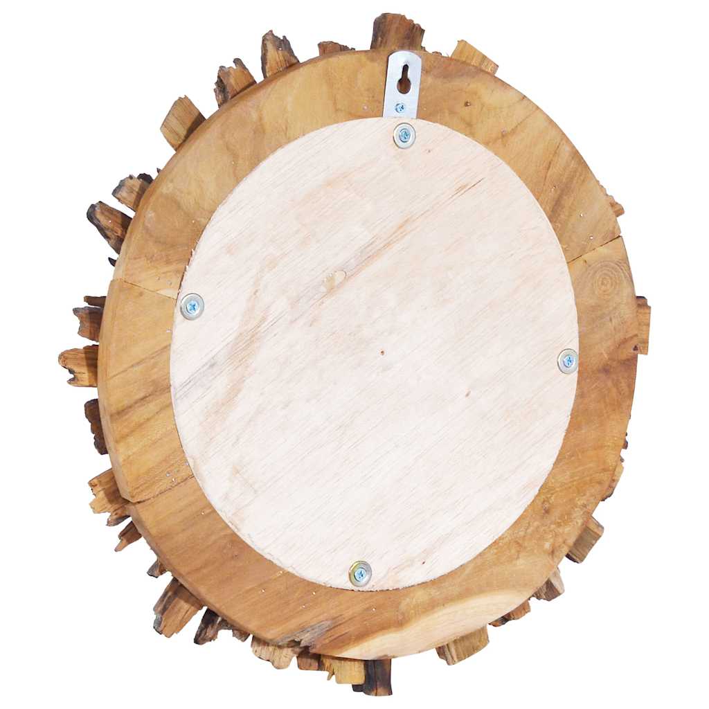 Seinapeegel, 60 cm, tiikpuu, ümmargune