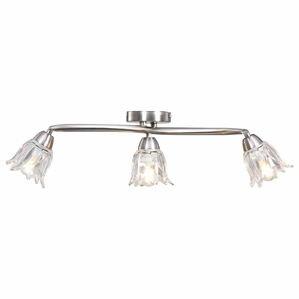 Laelamp läbipaistvate klaasist varjudega 3 E14 pirni, tulp