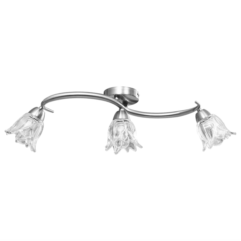Laelamp läbipaistvate klaasist varjudega 3 E14 pirni, tulp