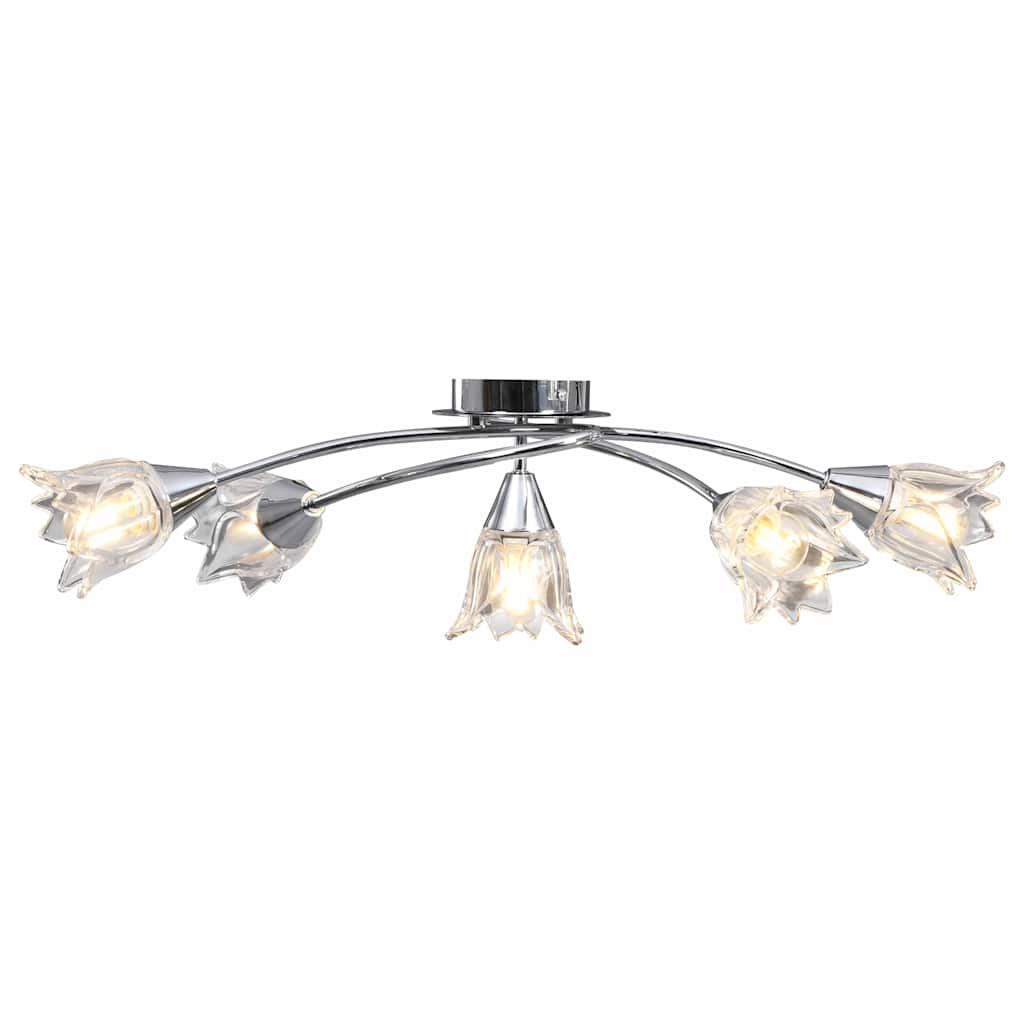 Laelamp läbipaistvate klaasist varjudega 5 E14 pirni, tulp