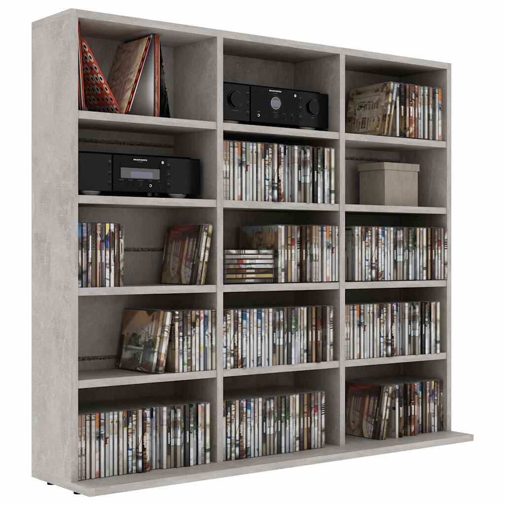 CD-kapp, betoonhall, 100 x 23 x 89,5 cm, tehispuit
