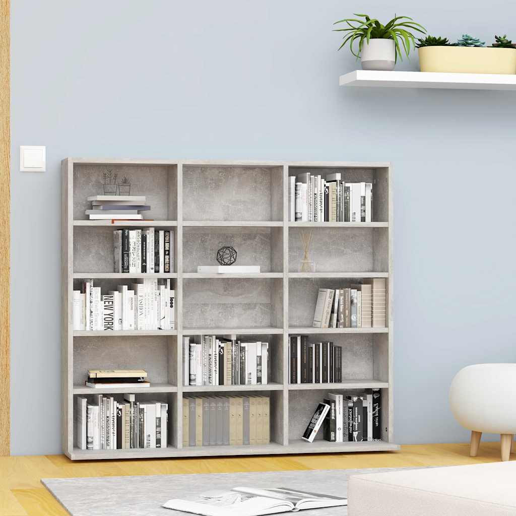 CD-kapp, betoonhall, 100 x 23 x 89,5 cm, tehispuit