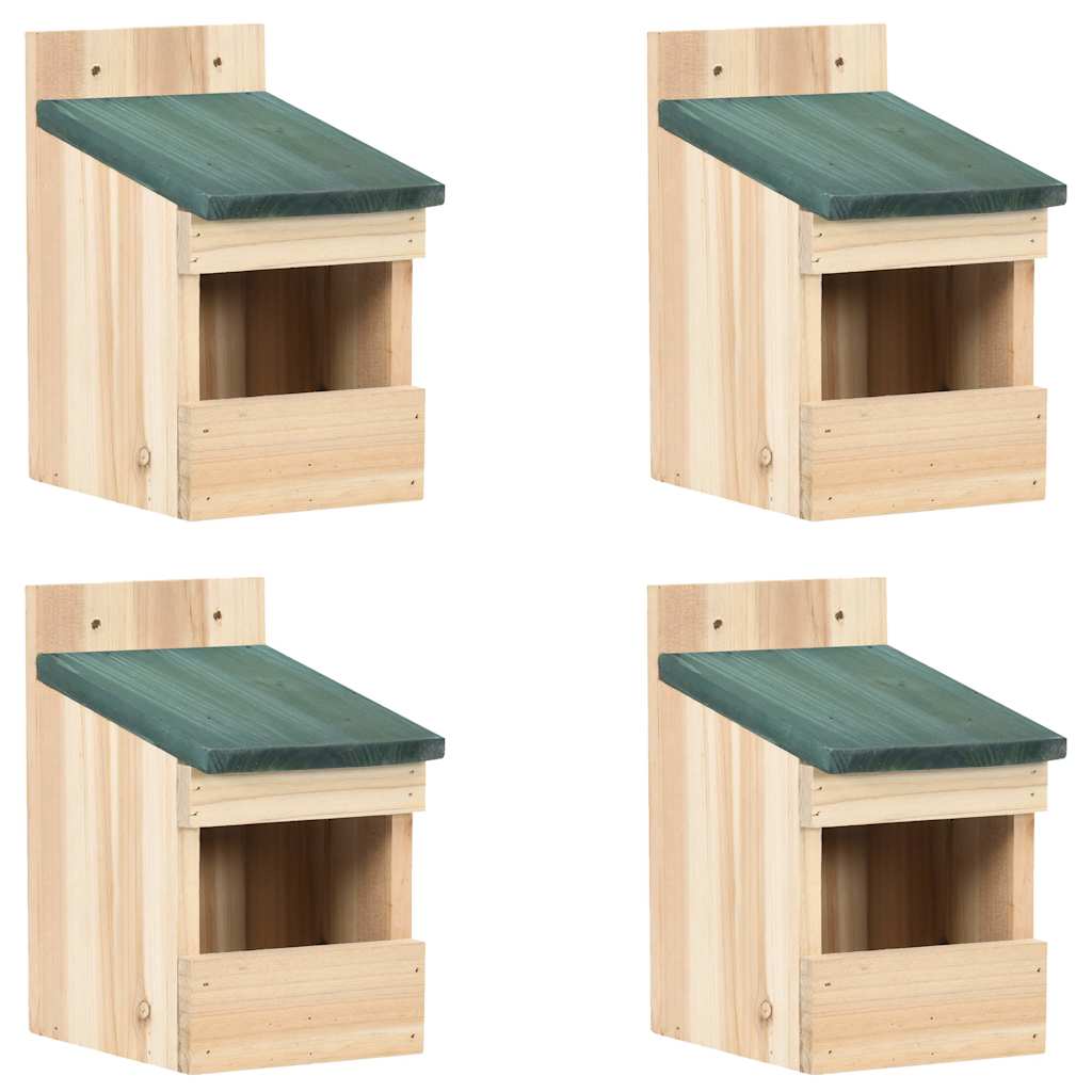 Lindude pesakastid, 4 tk, 12 x 16 x 20 cm, nulupuit