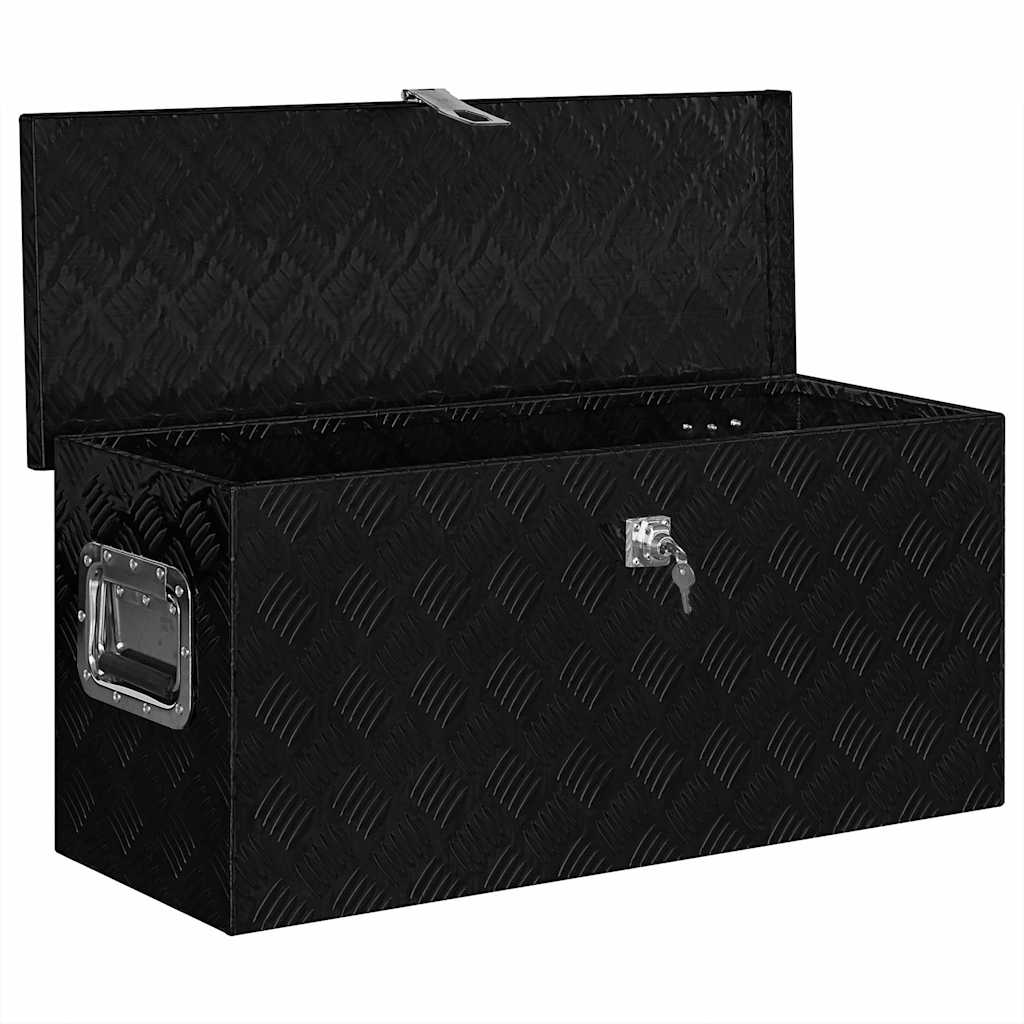 Alumiiniumist kast 80 x 30 x 35 cm, must