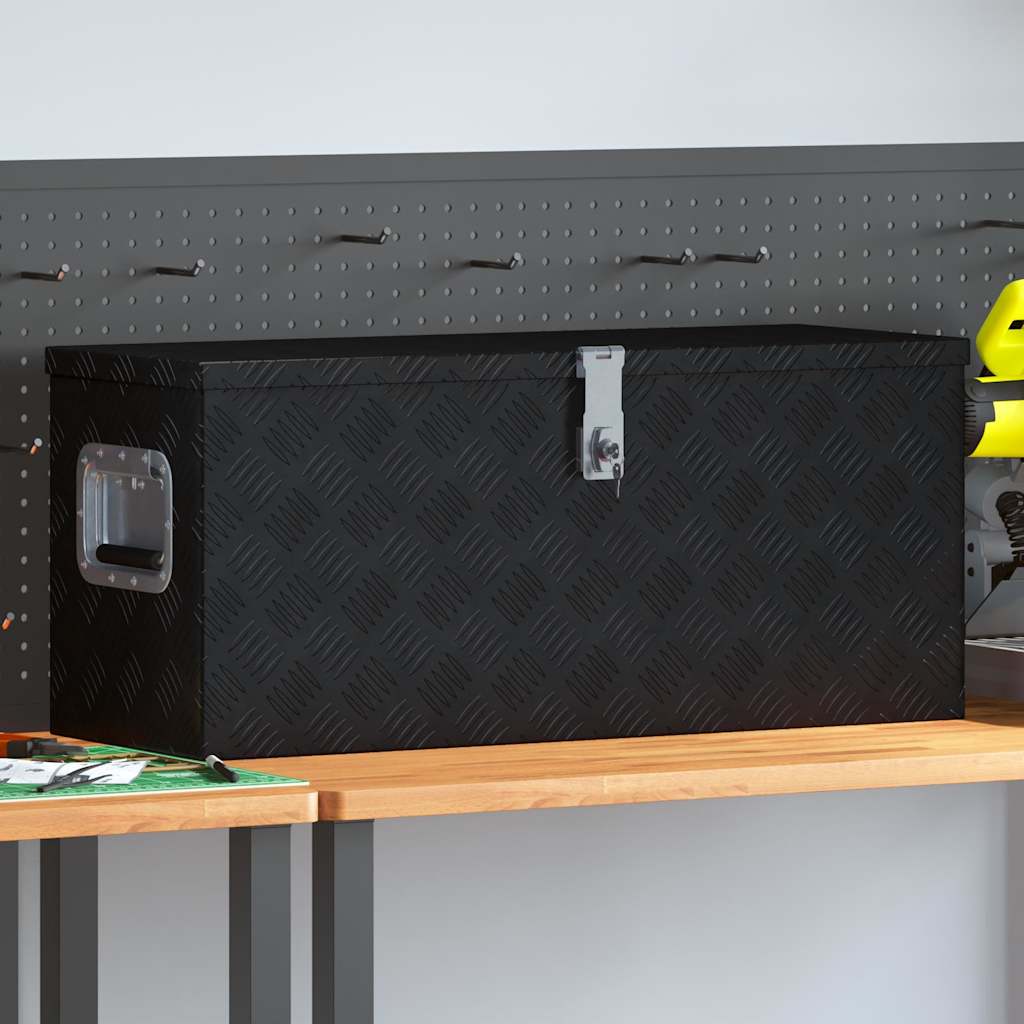 Alumiiniumist kast 80 x 30 x 35 cm, must