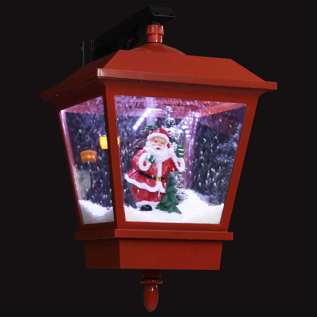 Jõulu seinalamp LED-tulede ja jõuluvanaga, punane, 40 x 27 x 45 cm