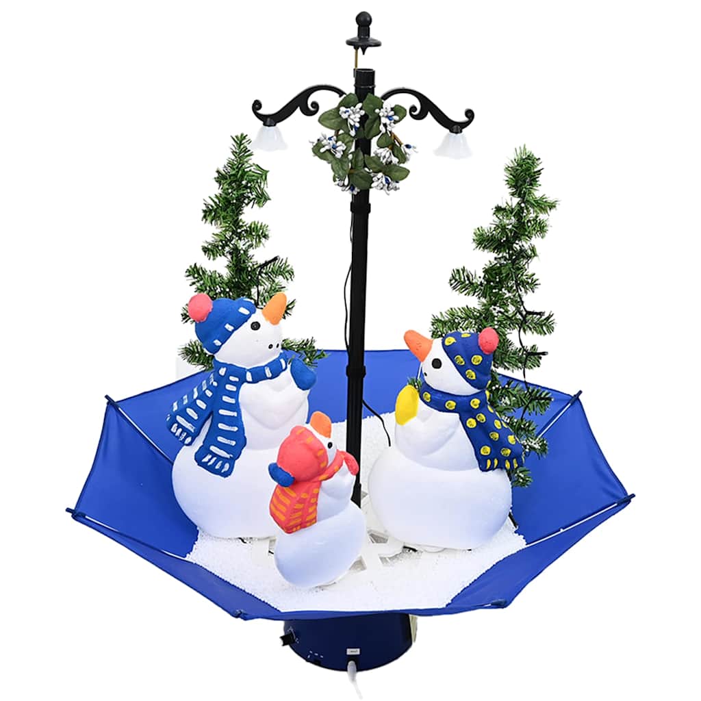 Lumesajuga jõulukuusk vihmavarjualusega sinine 75 cm, PVC