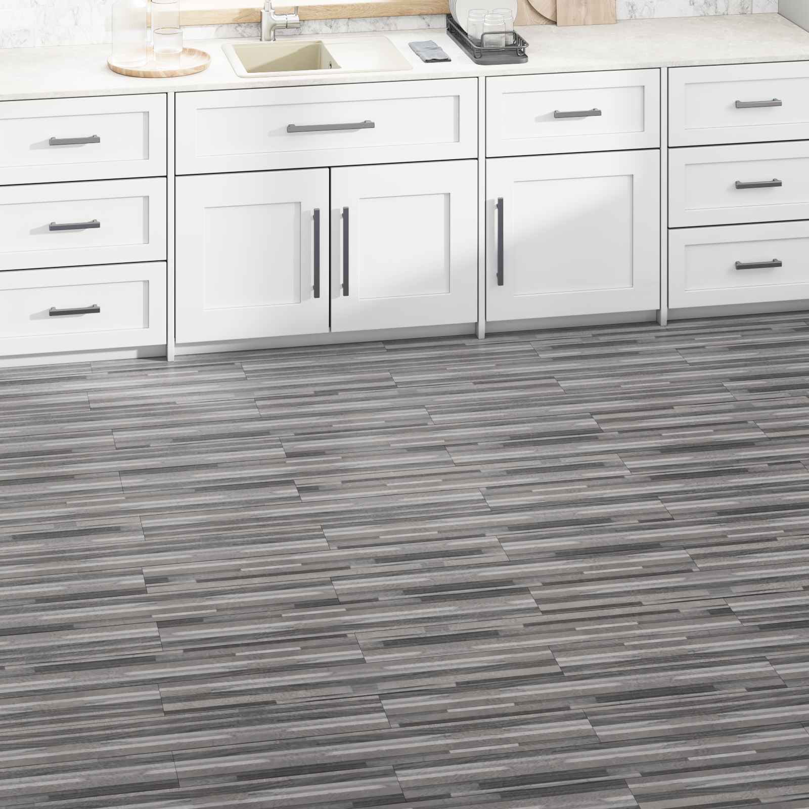 Põrandaplaadid Triibuline hall 5,02 m² 36 tk PVC