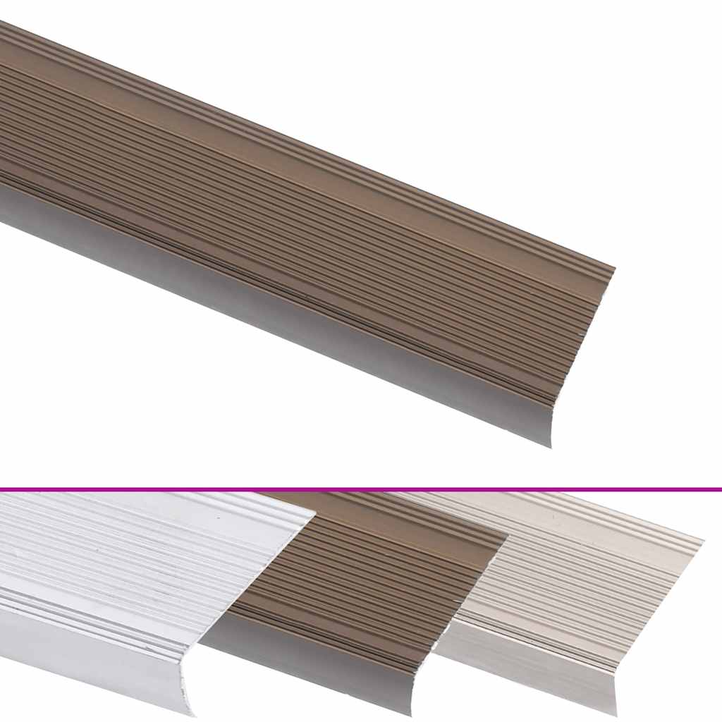 L-kujuline trepiliist 5 tk, alumiinium, 90 cm, pruun