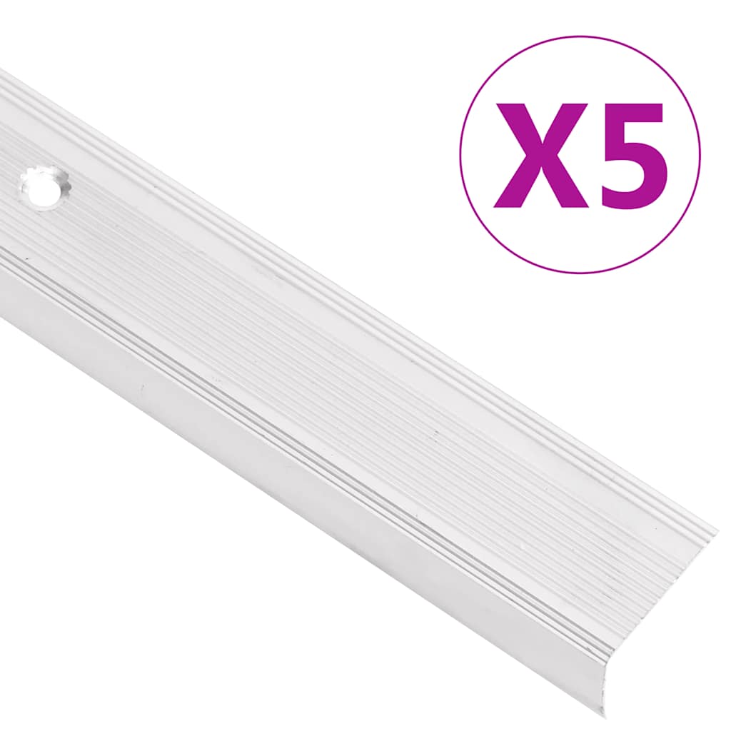 L-kujuline trepiliist 5 tk, alumiinium, 100 cm, hõbedane