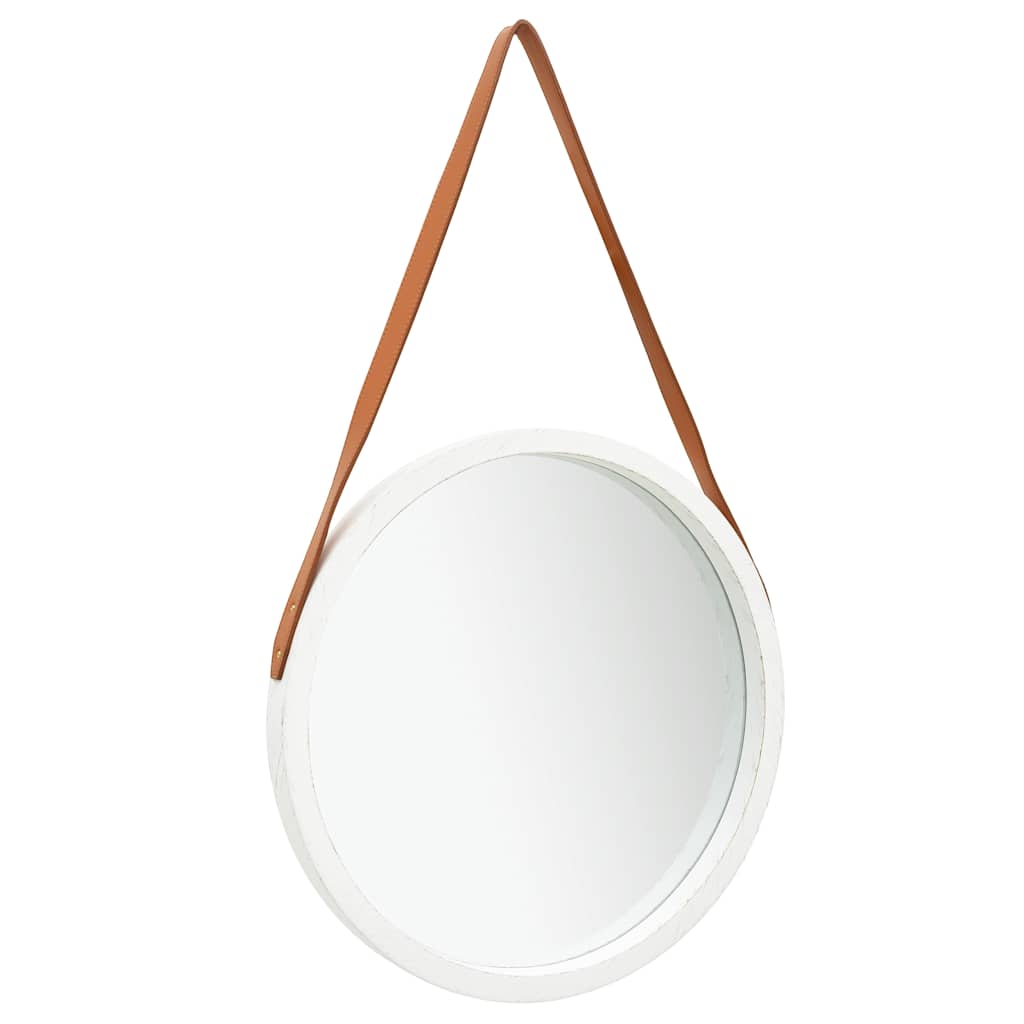 Seinapeegel rihmaga 50 cm, valge