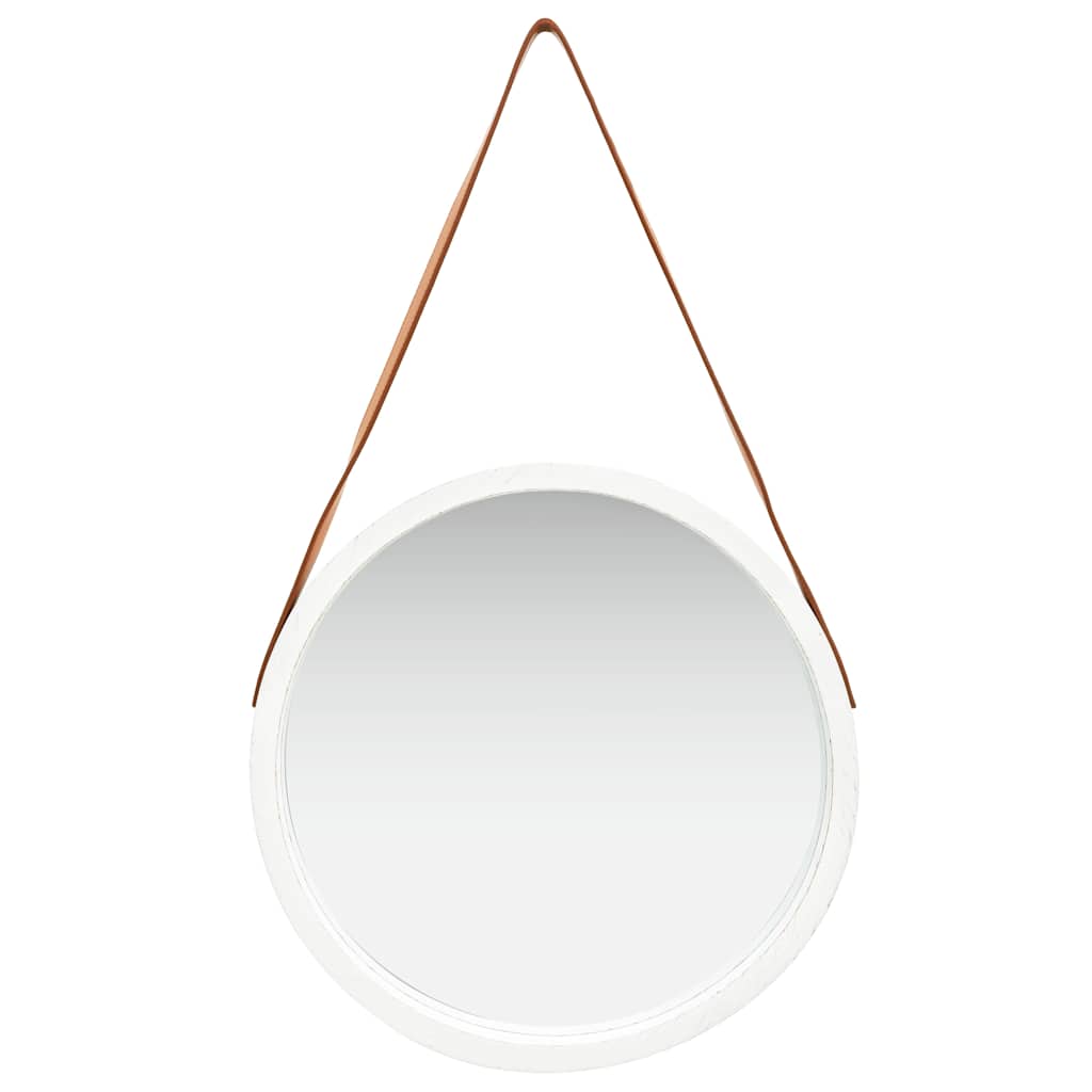 Seinapeegel rihmaga 50 cm, valge