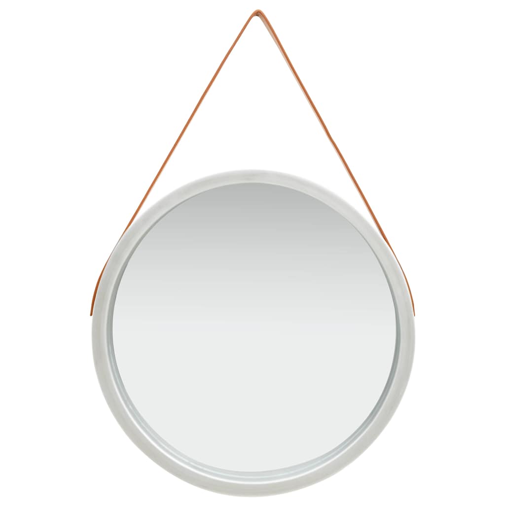 Seinapeegel rihmaga 60 cm, hõbedane