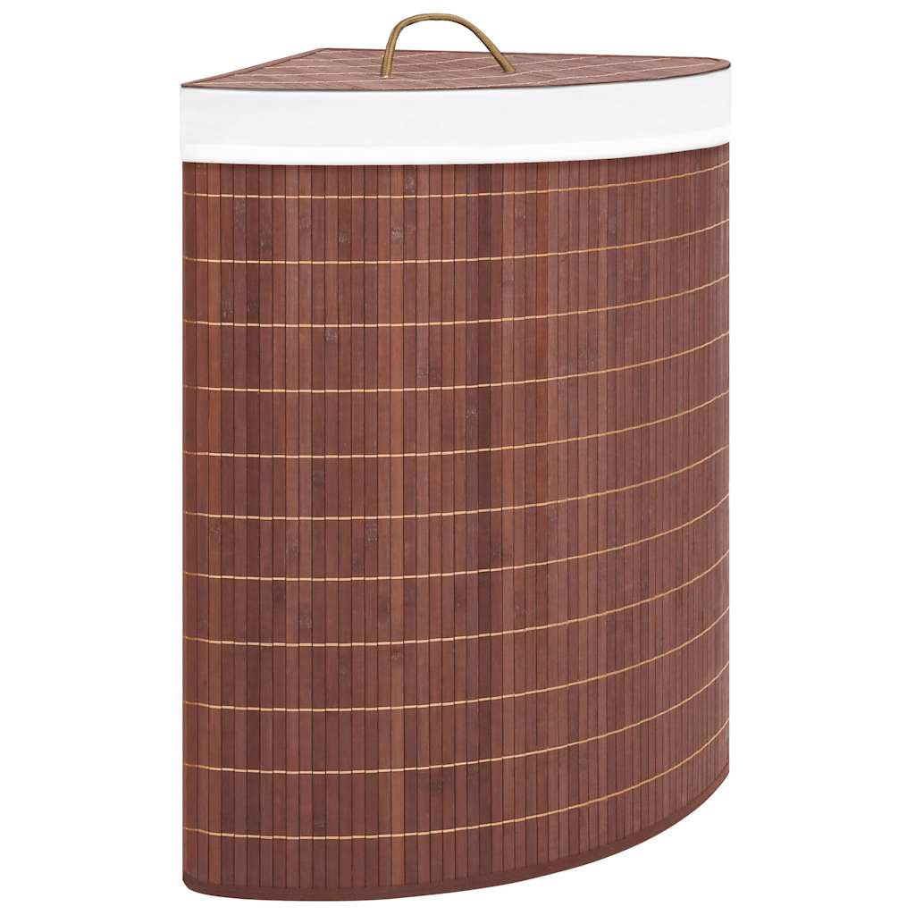 Bambusest nurga pesukorv, pruun 60 l