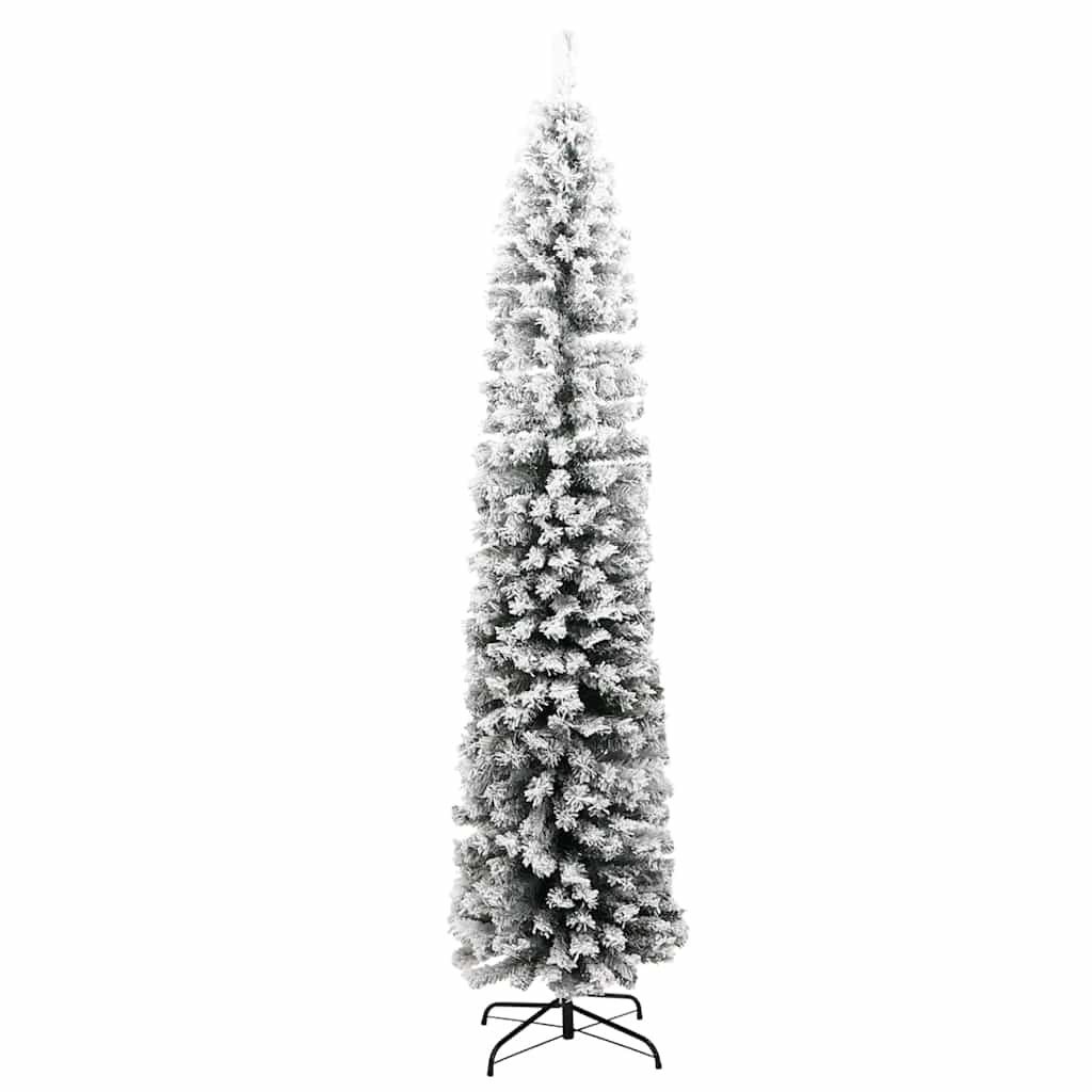 Kitsas kunstkuusk lumiste okstega, roheline, 240 cm, PVC