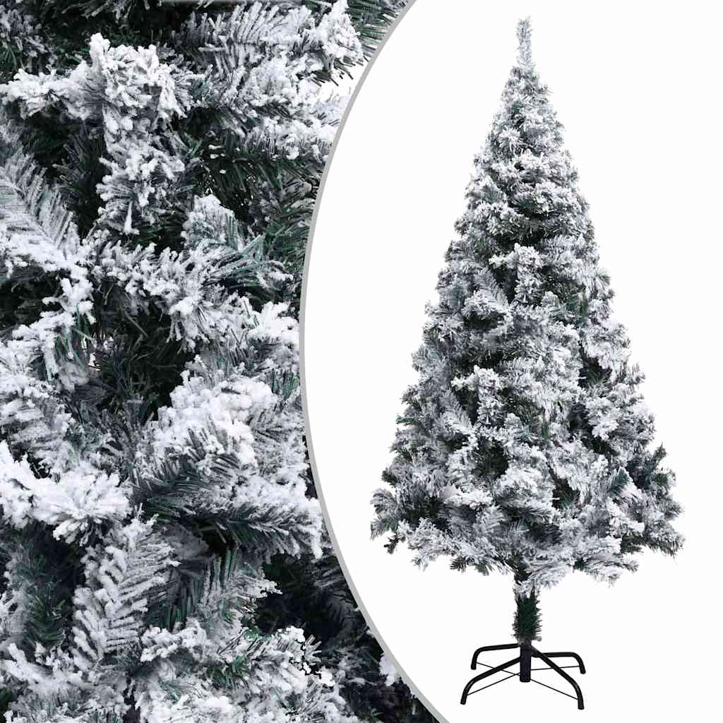 Kunstkuusk lumiste okstega, roheline, 150 cm, PVC