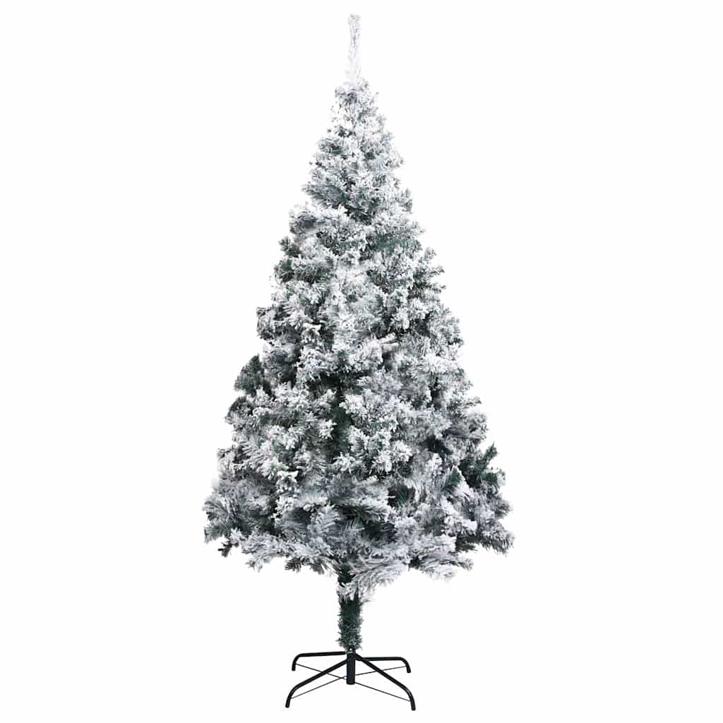 Kunstkuusk lumiste okstega, roheline, 180 cm, PVC