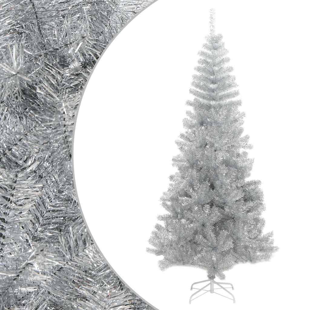Kunstkuusk alusega, hõbedane, 210 cm, PET