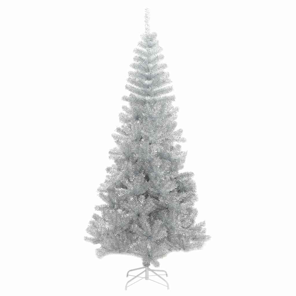 Kunstkuusk alusega, hõbedane, 210 cm, PET