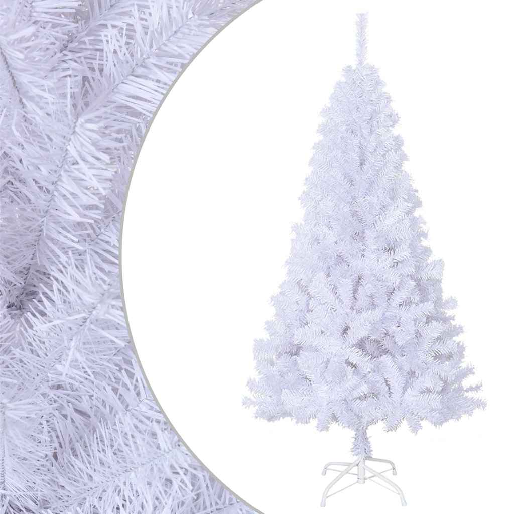 Kunstkuusk paksude okstega, valge, 150 cm, PVC