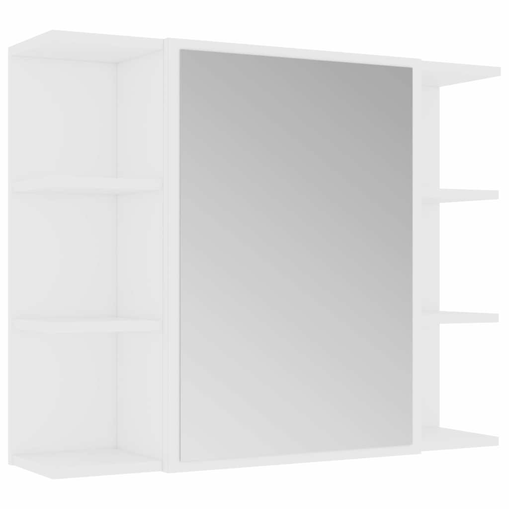Vannitoa peeglikapp valge 80 x 20,5 x 64 cm tehispuit