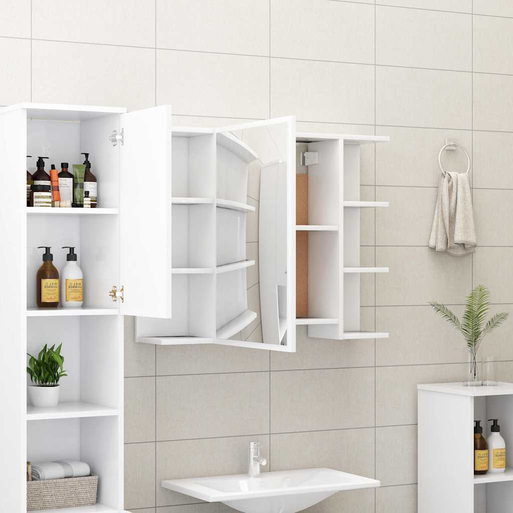 Vannitoa peeglikapp valge 80 x 20,5 x 64 cm tehispuit