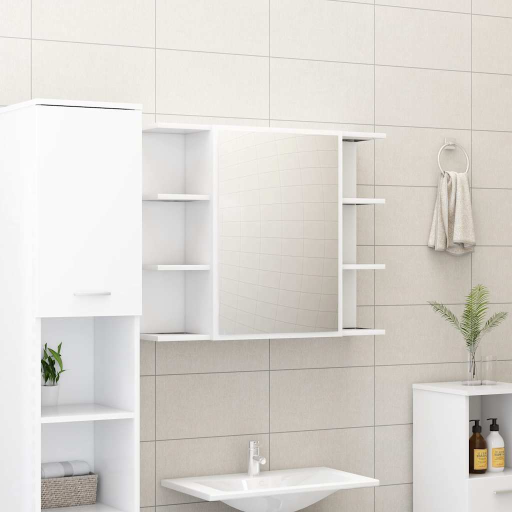 Vannitoa peeglikapp valge 80 x 20,5 x 64 cm tehispuit