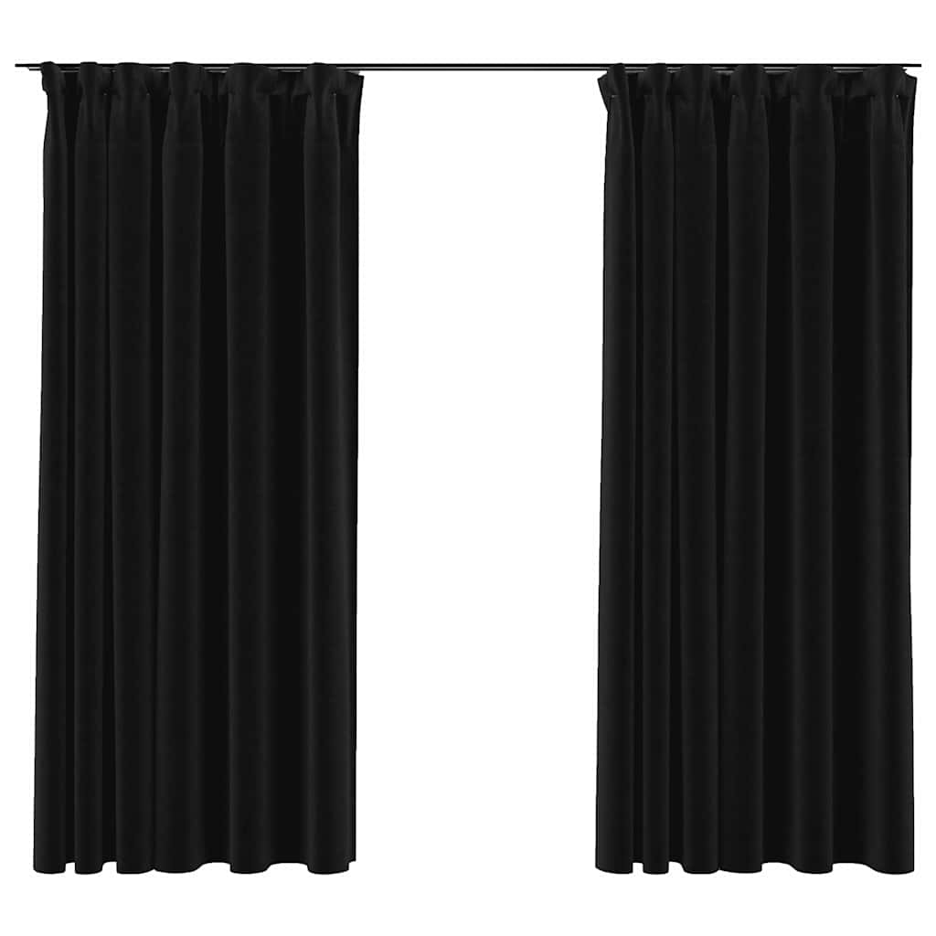 Pimendavad kardinad konksudega, 2 tk antratsiit 140 x 175 cm