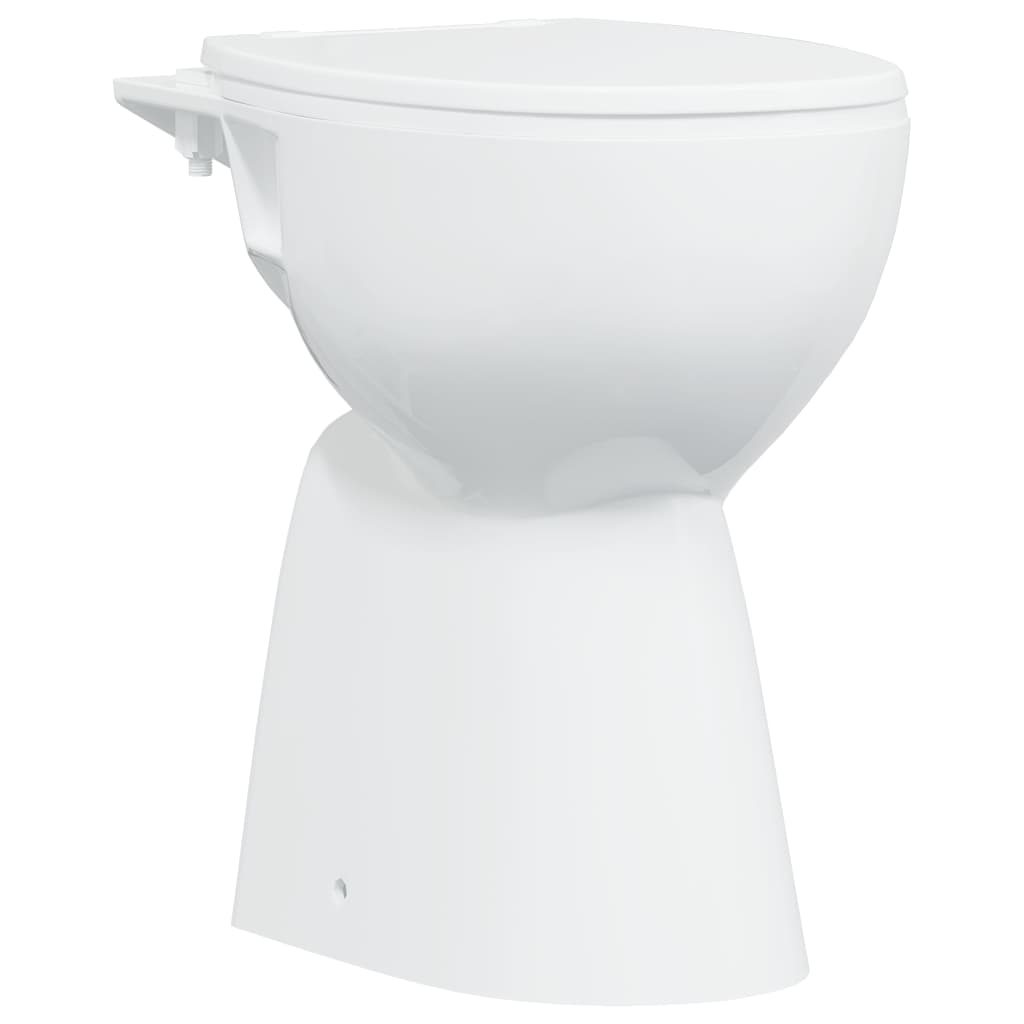 Ääristeta WC-pott, 7 cm lisakõrgus, pehme sulgumine, valge keraamika