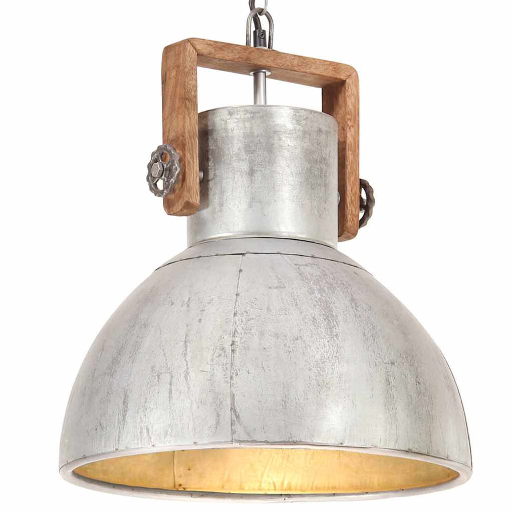 Tööstuslik laelamp 25 W hõbedane, ümmargune 40 cm E27