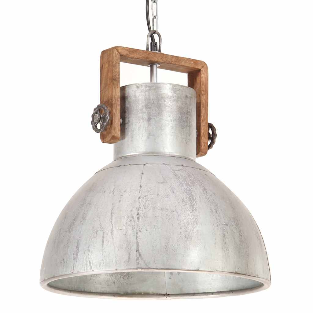 Tööstuslik laelamp 25 W hõbedane, ümmargune 40 cm E27