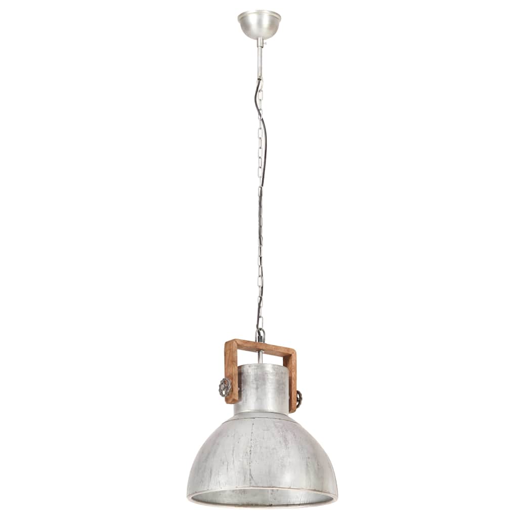 Tööstuslik laelamp 25 W hõbedane, ümmargune 40 cm E27