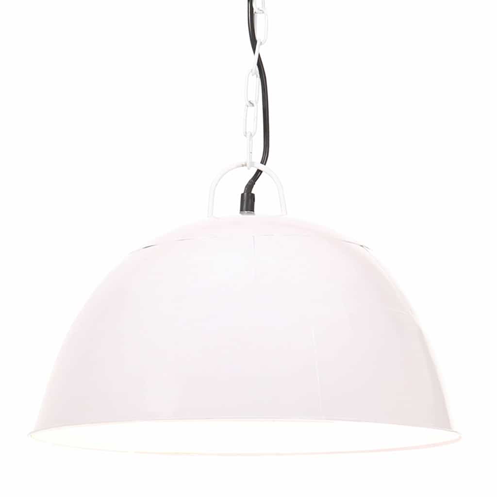Tööstuslik vanaaegne laelamp 25 W valge, ümmargune 41 cm E27
