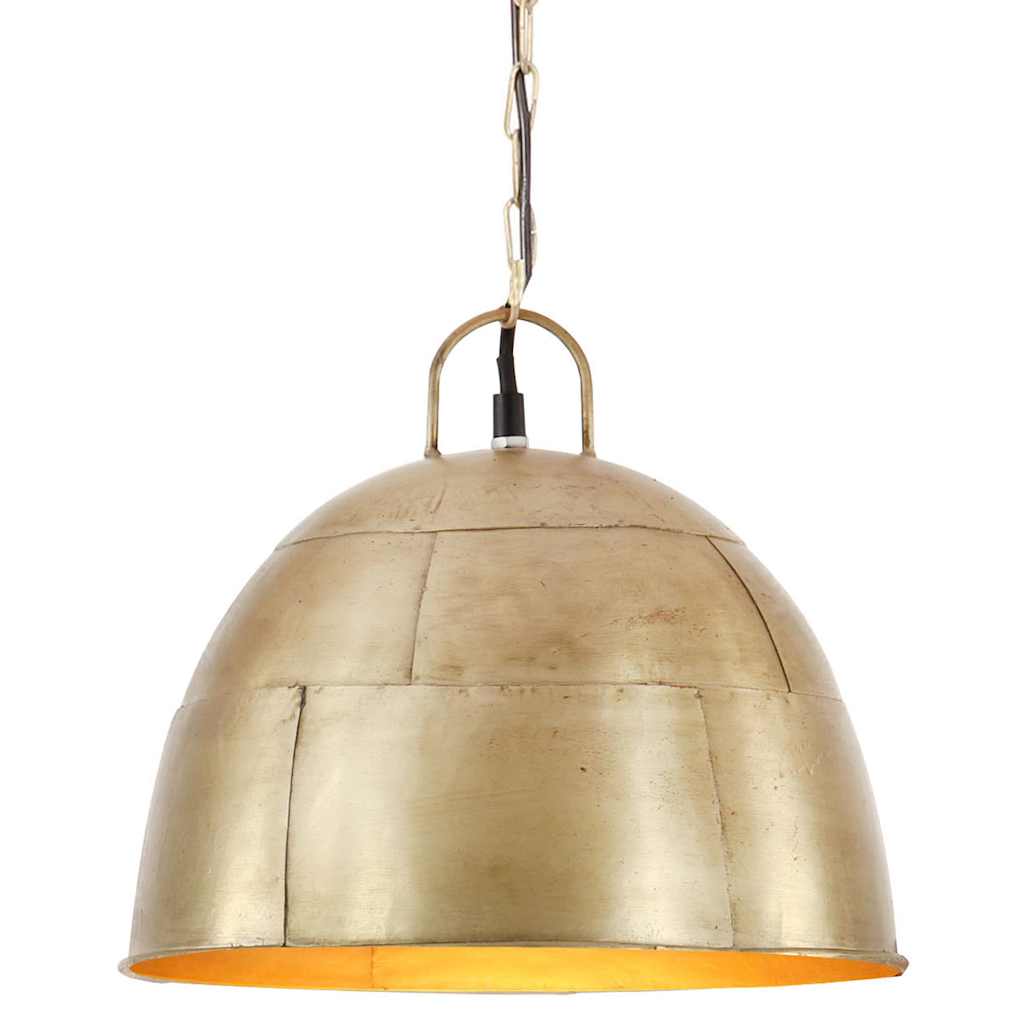 Tööstuslik vanaaegne laelamp 25 W messing, ümmargune 31 cm E27
