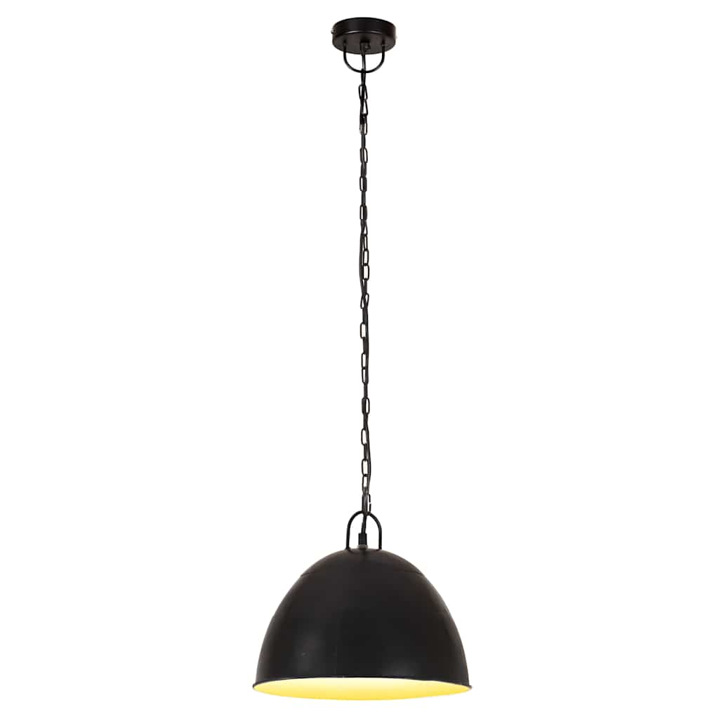 Tööstuslik laelamp 25 W must, ümmargune 31 cm E27